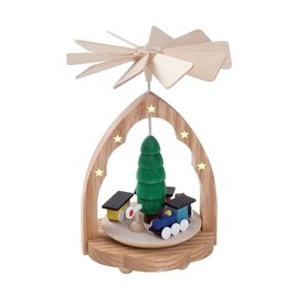 Alexander Taron 1713 Richard Glaesser Mini Pyramid-Train-4.25" H W x 3.25", Brown