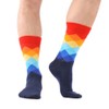 Qhome Men's Argyle Colorful Crew Combed Cotton Autumn Winter Socks