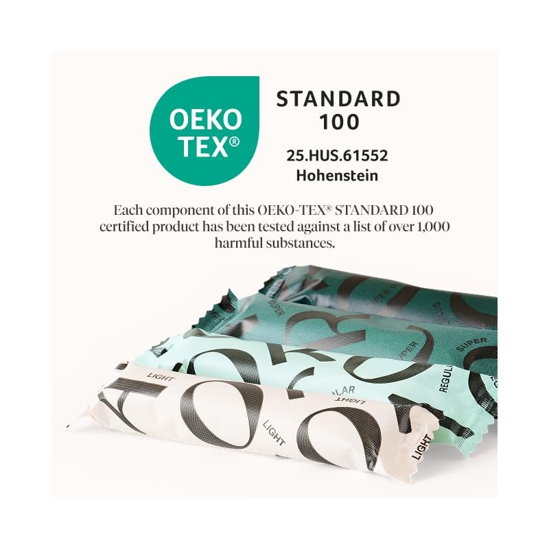 Cora Organic Tampons Multipack (12 Light, 12 Regular, 12 Super