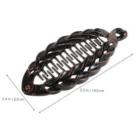 IWOWHERO 6pcs Decorative Banana Hair Clips for Women Non Damaging Thick Hair Accessories for Everyday Style Parties and Special Occasions Gold Silver and Copper