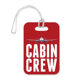 LT132 Cabin Crew Novelty Funny Unique Designer Gift Glossy Plastic Suitcase Luggage Tag