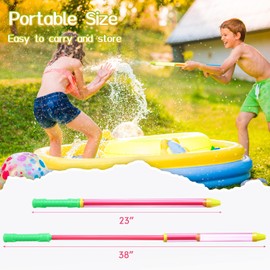 24 Pcs 22.4 Inch Crayon Water Guns Water Tube Squirters Water Suction Gun Water Shooter Beach and Pool Toys Squirt Guns for Summer Poor Party Water Game