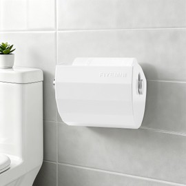 FIYEMNI Cat Proof Toilet Paper Protector Cover, White