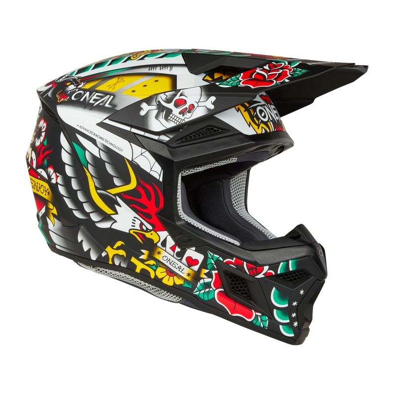 O'Neal 3 SRS Adult Helmet Inked Multi Small
