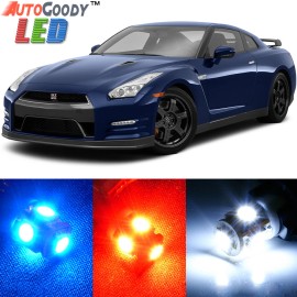 Dome, Map Reading, Courtesy Door Step Light 11 x Premium Xenon White LED Lights Interior Package Kit for Nissan GTR + Tool