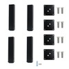 QLLY 8 inch Adjustable Metal Furniture Legs, Square Office Table