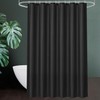 UFRIDAY Black Fabric Shower Curtain Liner 72 x 72 inches