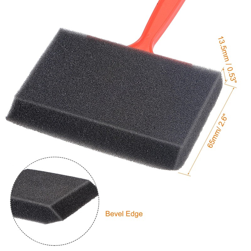 sourcing map 4 Inch Foam Paint Brushes Bevel Edge with