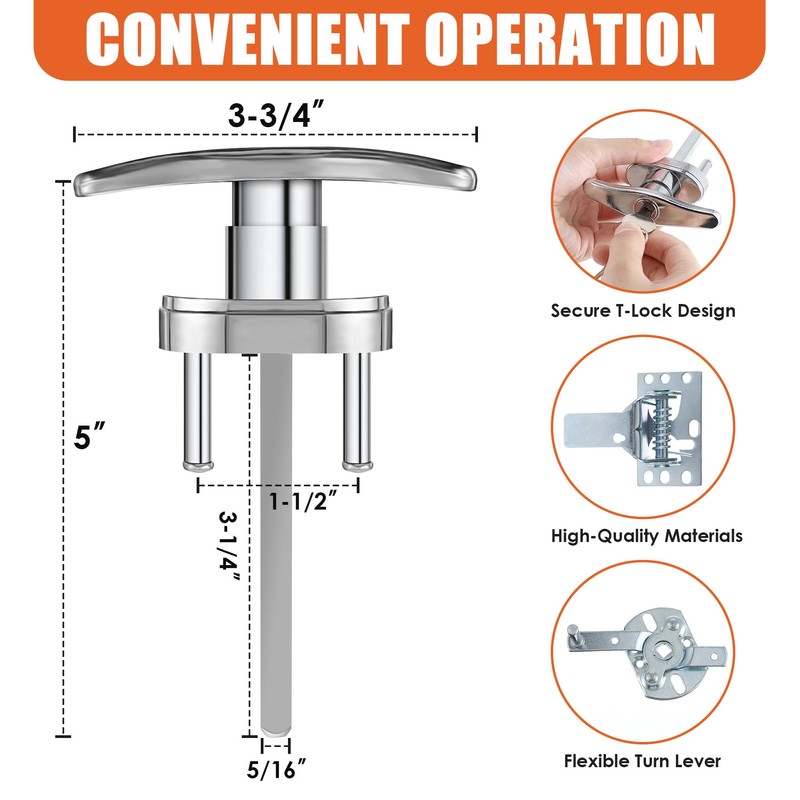 Ceoighe Universal Garage Door Lock Kit with Spring Latch and