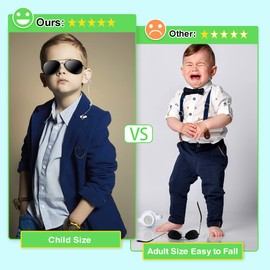 Btanadi Men in Costume Black-Costume Accessories - Secret-Service and Spy FBI Costumes, Fake Ear Piece and Sunglasses (1 Pcs)