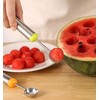 Watermelon Baller Scoop, 2 Pcs Red and Green 8 Inch