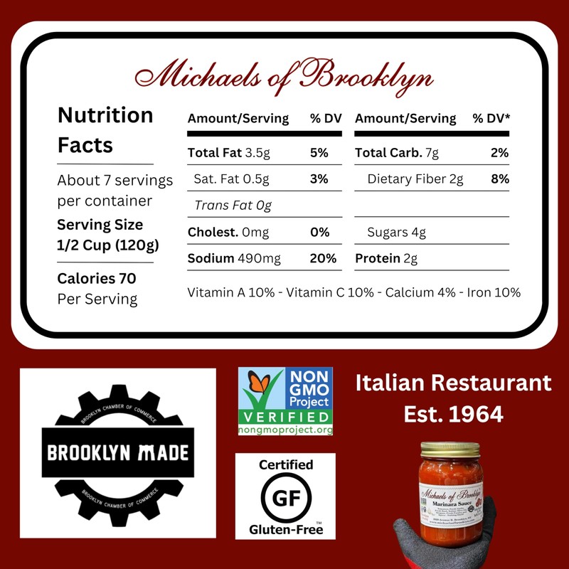 Michael's of Brooklyn Pasta Sauce, Putanesca gluten free, 32 oz