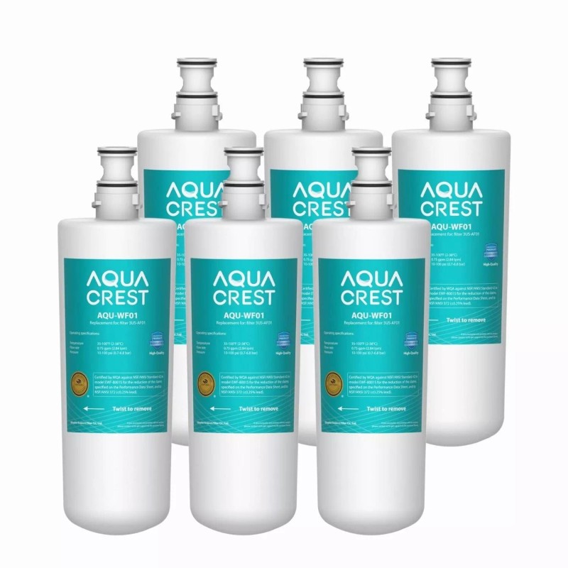 AQUA CREST 3US-PF01 Under Sink Water FilterPack of 6