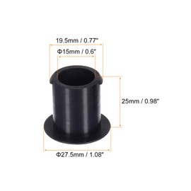MECCANIXITY 4Pcs T Shape Rubber Grommet Mount Dia 19.5mm ID 15mm H 25mm Seal Protection Cable Grommets Flexible for Cable Pipe