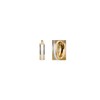 Gold&Deer 14K Goldfield Ermia Plain One-Touch Ring Earrings White Gold