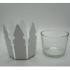 IKEA Set of 2 Ikea Candle Holders White and Clear