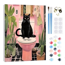 RICUVED Katzen Malen nach Zahlen Set 30x40cm für Erwachsene Kinder mit Holzrahmen -Tiere Digitale Ölmalerei Kits, DIY Kunstkit mit Farben Pinsel und Holzrahmen für Anfänger und Hobbykünstler