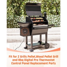 Digital Thermostat Controller Board Fit for Z Grills Pellet, 120V BBQ Thermostat Control Panel Kit for Wood Pellet Grill