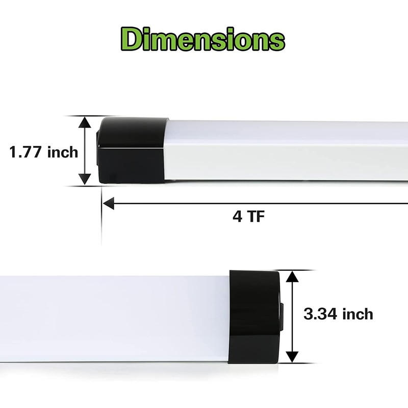 hykolity 4FT 120W LED Shop Light Linkable, 13000lm(400w Equivalent), 5000K