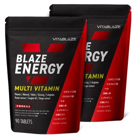 BLAZE ENERGY マルチビタミン & マルチミネラル サプリメント ビタミン 12種 ミネラル 11種 60日分 180粒 亜鉛 マカ 高麗人参 アルギニン トンカットアリ 牡蠣エキス VITA BLAZE ビタブレイズ ブレイズエナジー