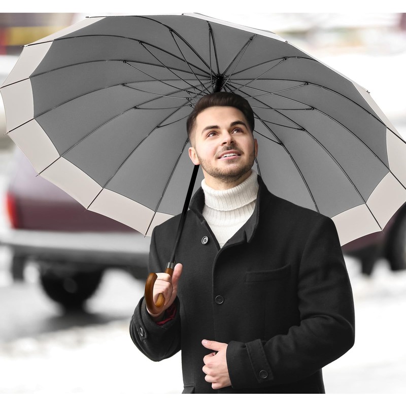 G4Free 54 Inch Large Windproof Umbrella for 2 Persons, 16
