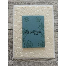 Stampin' Up! Card Set Of 4 Stampin Up Any Occasion Embossed Blue Flowers