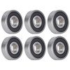 10Pcs Deep Groove Ball Bearing Rubber Seals Extra Light Series