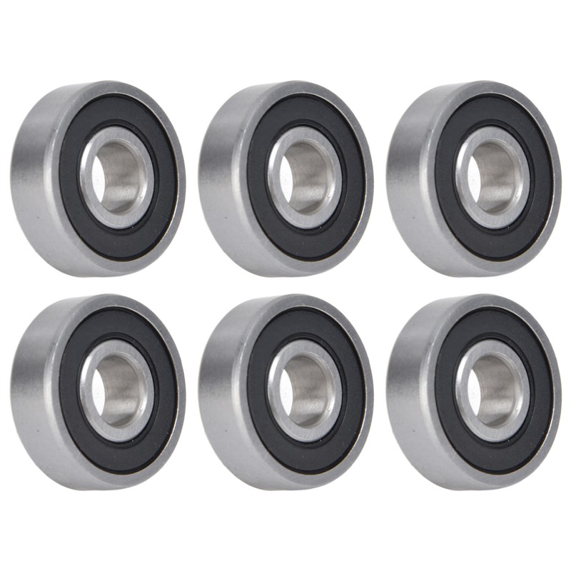 10Pcs Deep Groove Ball Bearing Rubber Seals Extra Light Series