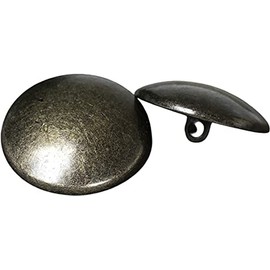 Antique Brass Slightly Curved Metal Buttons with Eyelet 15 mm, 17 mm, 22 mm or 25 mm (Pack of 10) (25 mm)