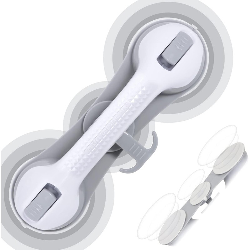 Enhance Safety with SafeguardPro's Premium 3-Suction Cup Shower Grab Bars,