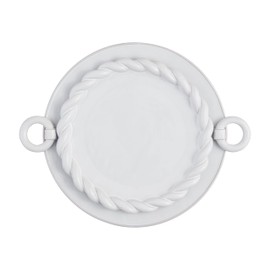 Mud Pie Twisted Round Nested Platter; small 11" dia | large 12 3/4" dia