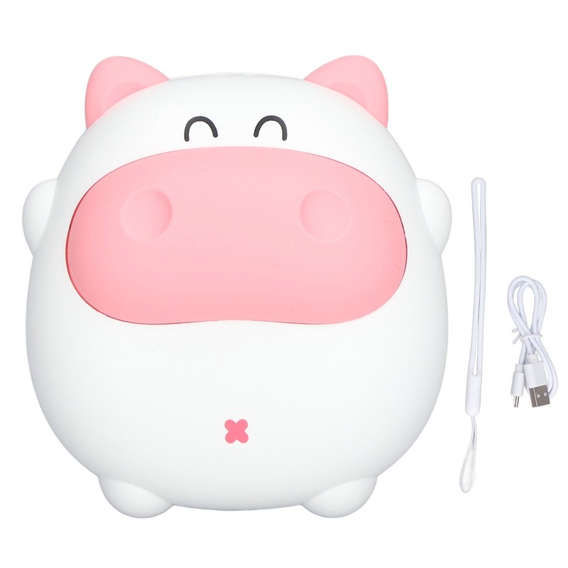 Hand Warmer Cartoon Pig Shape 2 Levels Temperature Adjustment USB