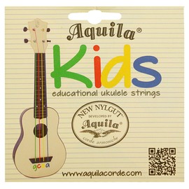 Aquila® Kids Multi-Colour Strings for Ukulele to Support Early Musical Education Suitable for Tenor Soprano and Concert Ukulele Super NylGut Material GCEA Tuning