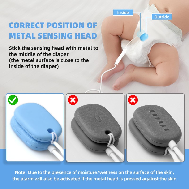 Bed Wetting Alarm for Boys and Girls - USB Rechargeable,
