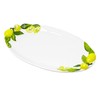 Handmade Lemon Italian Ceramic Oval Platter, Serving Platter 34 cm
