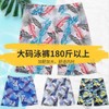 A717 Plus Size Men's Drawstring 5-Point Long Leg Swim Trunks (Recommended 90-120kg) Option -2 10ea