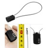 QWORK Motorcycle Helmet Lock, 2 Pack Password Lock & Cable