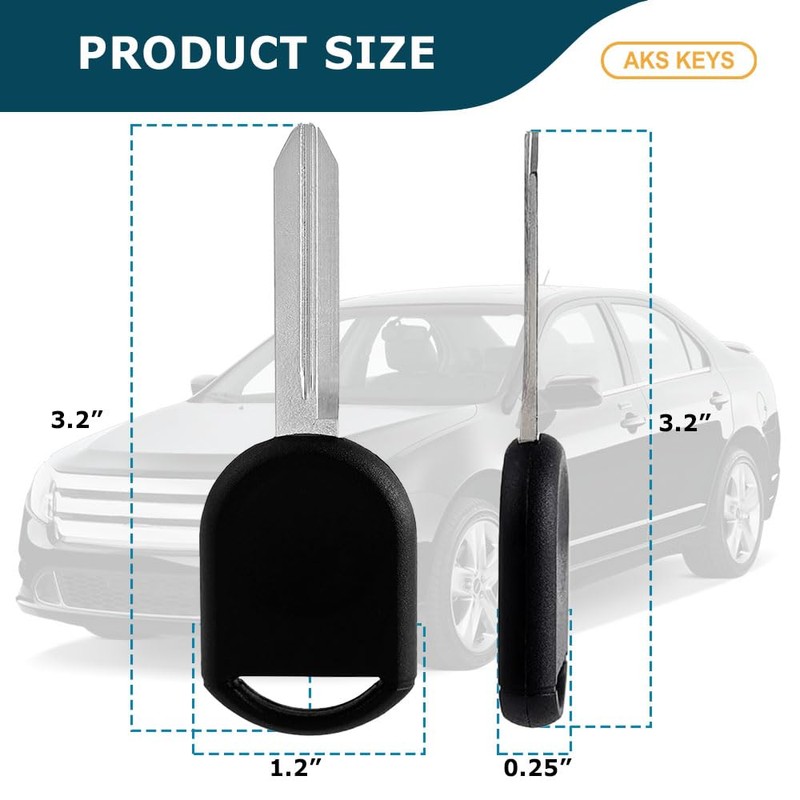 AKS KEYS Replacement for Ford Lincoln Mercury Mazda Transponder Key