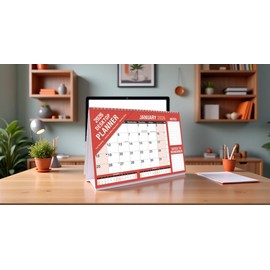 2026 LARGE STAND UP DESK TOP MONTH TO VIEW PLANNER QUALITY CALENDER PLANNER (2026)