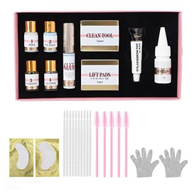 Kit de tinte de levantamiento de pestañas, kit de tinte de laminación de cejas 3 en 1 completo semipermanente de larga duración con agente colorante para salón de belleza