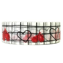 allydrew Decorative Washi Masking Tape, Heart Scribbles