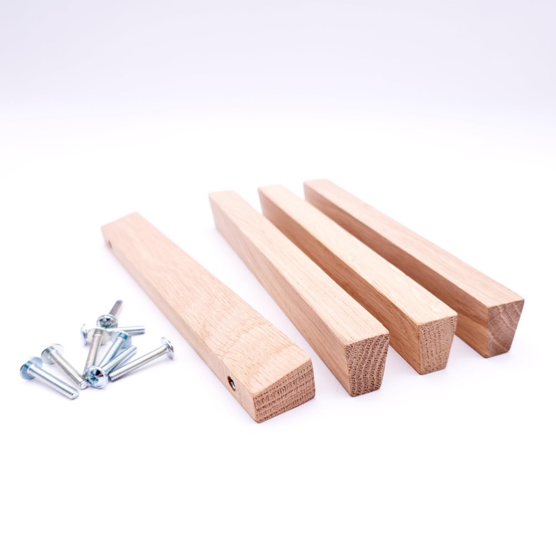 JOWE Furniture Handles Made of Wood Including Screws – Pack