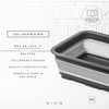 BINO Collapsible Wash Basin - Grey | Portable Dish Tub