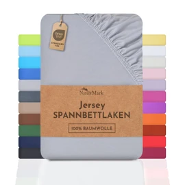 Nature mark jersey fitted sheets, 100% cotton in many sizes and colours, brand quality, standard Oeko-Tex 100., 90x200 - 100x200 cm
