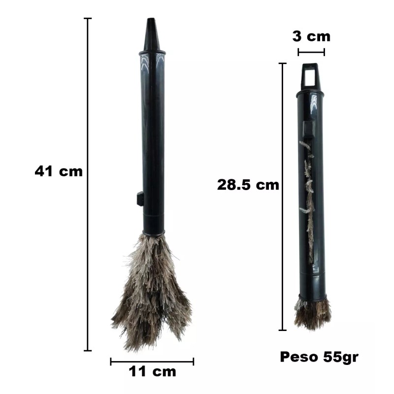 Farvisan 10pack Plumero De Avestruz Retractil Negro