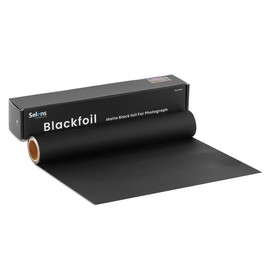 Selens Matte Black Cinefoil 12" x 12.5' Roll Blackfoil Anti-Glare Light Leak Proof for Photography