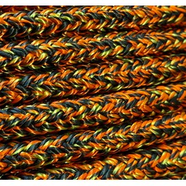 Dy-Tech - Performance Rope Dyneema® Registered SK-78 core and Polyester Aramid Cover. - Sell by Foot (Black - Aramid - Orange, 10mm)