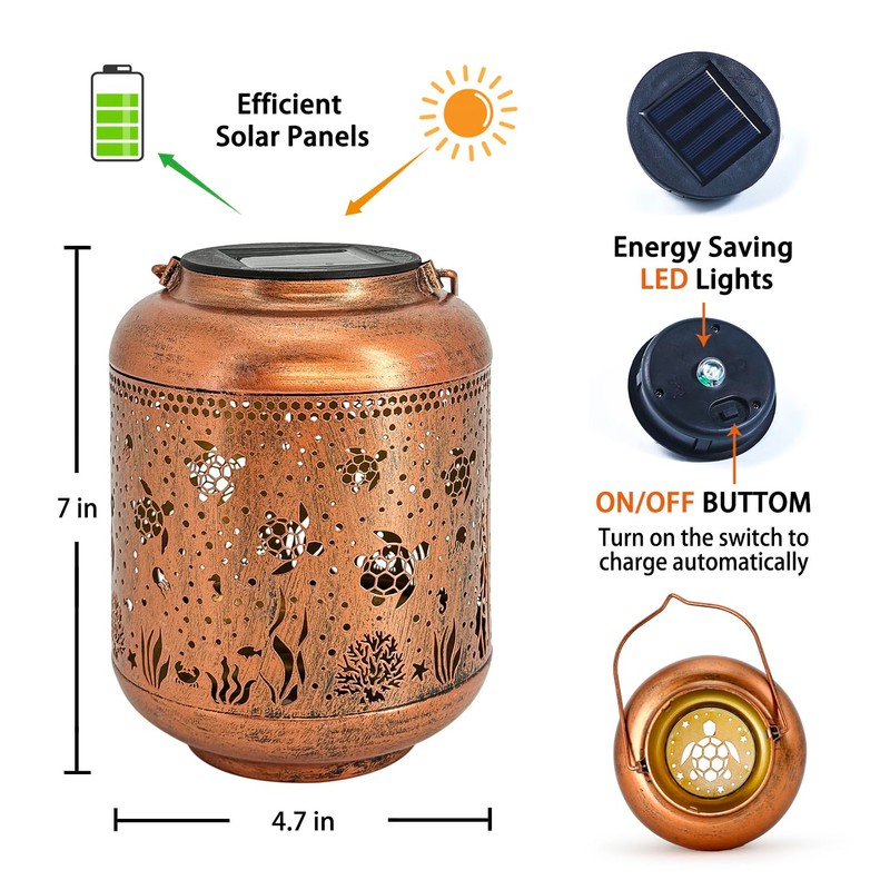 Christmas Gifts for Women Sea Turtle Solar Lanterns Outdoor Waterproof,Hanging