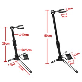 Rayzm Electric Wind Instrument Stand, Adjustable Portable Folding Metal Aerophone Stand Holder for Digital Wind Instruments