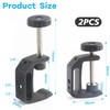 Forhandy Pack of 2 C Clamp, Adjustable Clamping Range is
